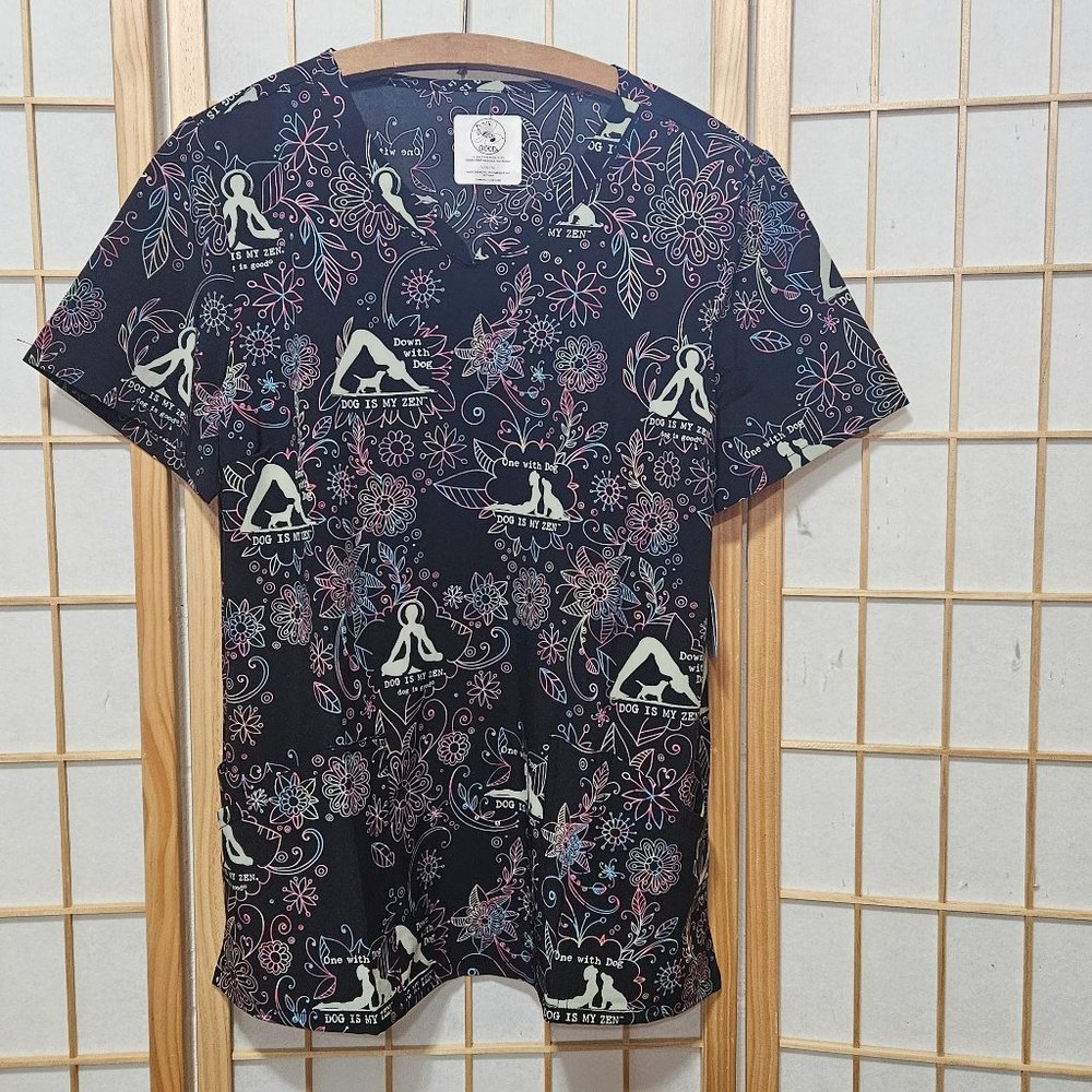 Cherokee Dog Good Scrub Top